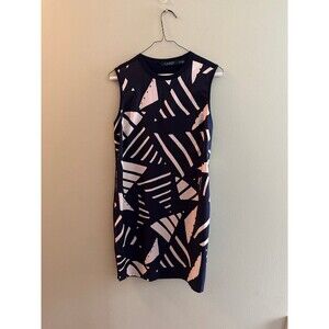 Lauren Ralph Lauren Women Blue Sleeveless Round Neck Sweater Midi Dress Size PS